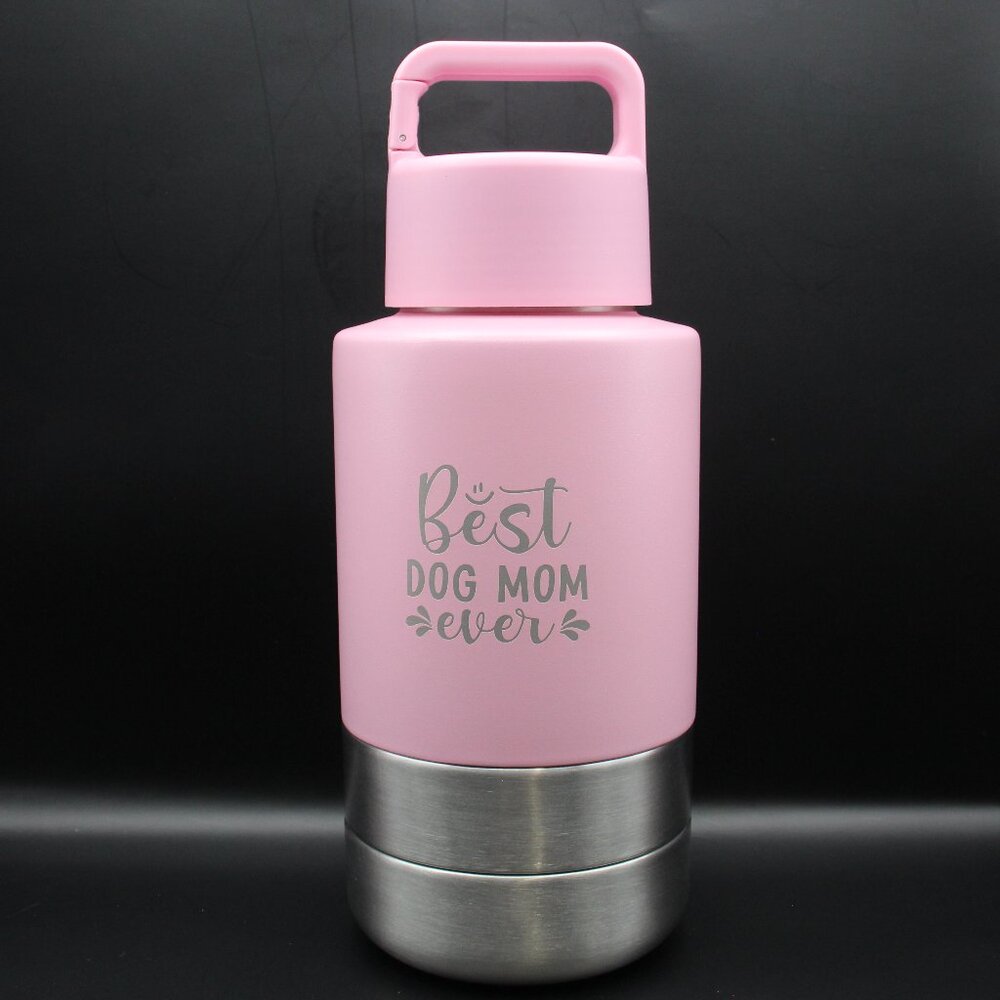Insulated Dog Travel Water Bottle With Detachable Bowls